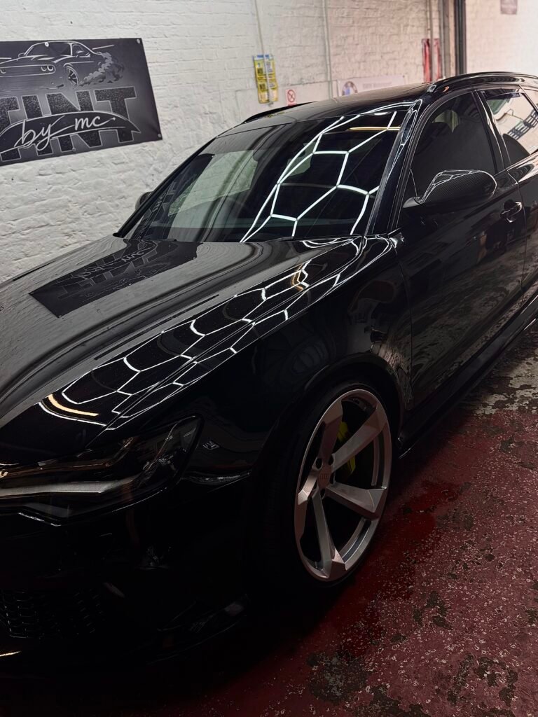 Audi RS6 Sunstrip and Front Window Tint Applied